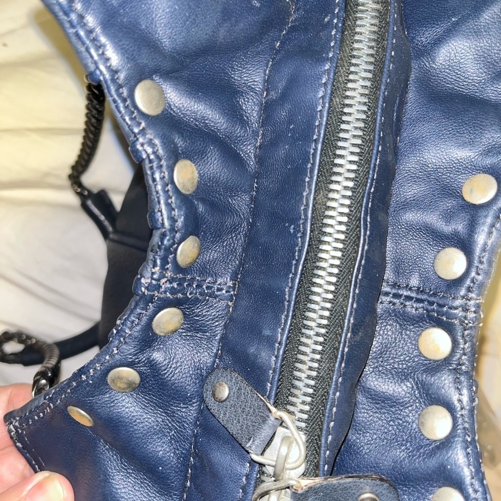 Couture Designer Bliss Lau Navy Shoulder Bag - Picture 5 of 10